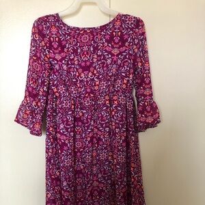Girls 7/8 fuchsia with flowers dress.